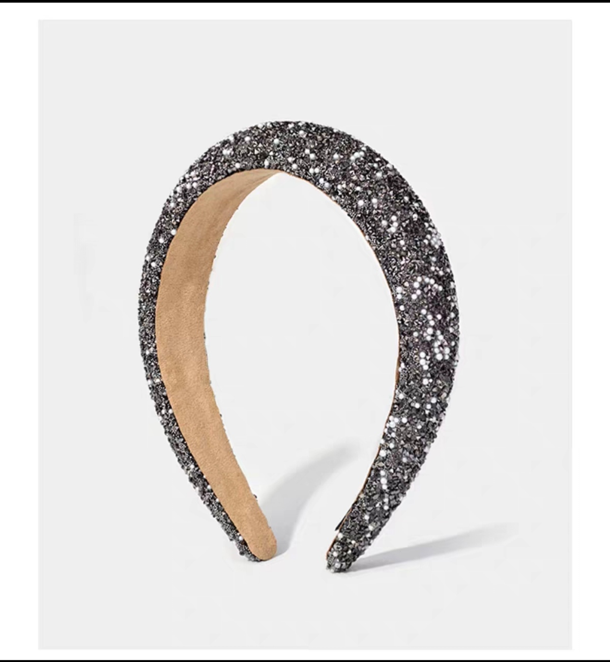 Muheng Accessories' richly diamond-studded rich girl headband Summer fashionable and stylish high-end hair accessory, heavy industry silver headband for women detail image 10
