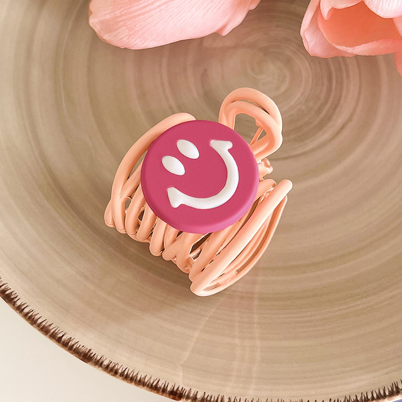 2023新款发卡子多巴胺可爱笑脸高马尾发夹头饰ins后脑勺抓夹详情图7