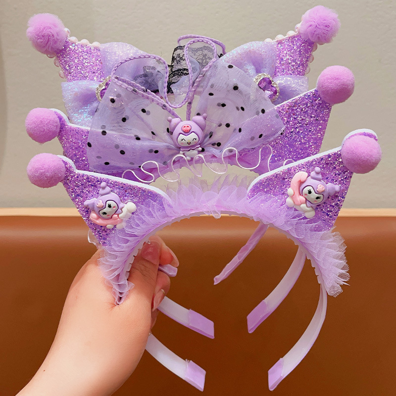 Kulomi headband Children's cartoon cute bow hair accessory girls' extremely high appearance level Exquisite hair binding accessory headband Specification image