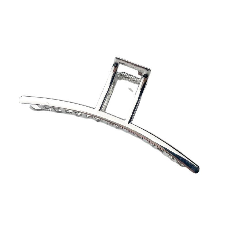Silver metal hair clips, coiled hair clips, large hair volume, high-end feel, shark clips, Korean hair accessories, headwear, hair clips for women Item Picture