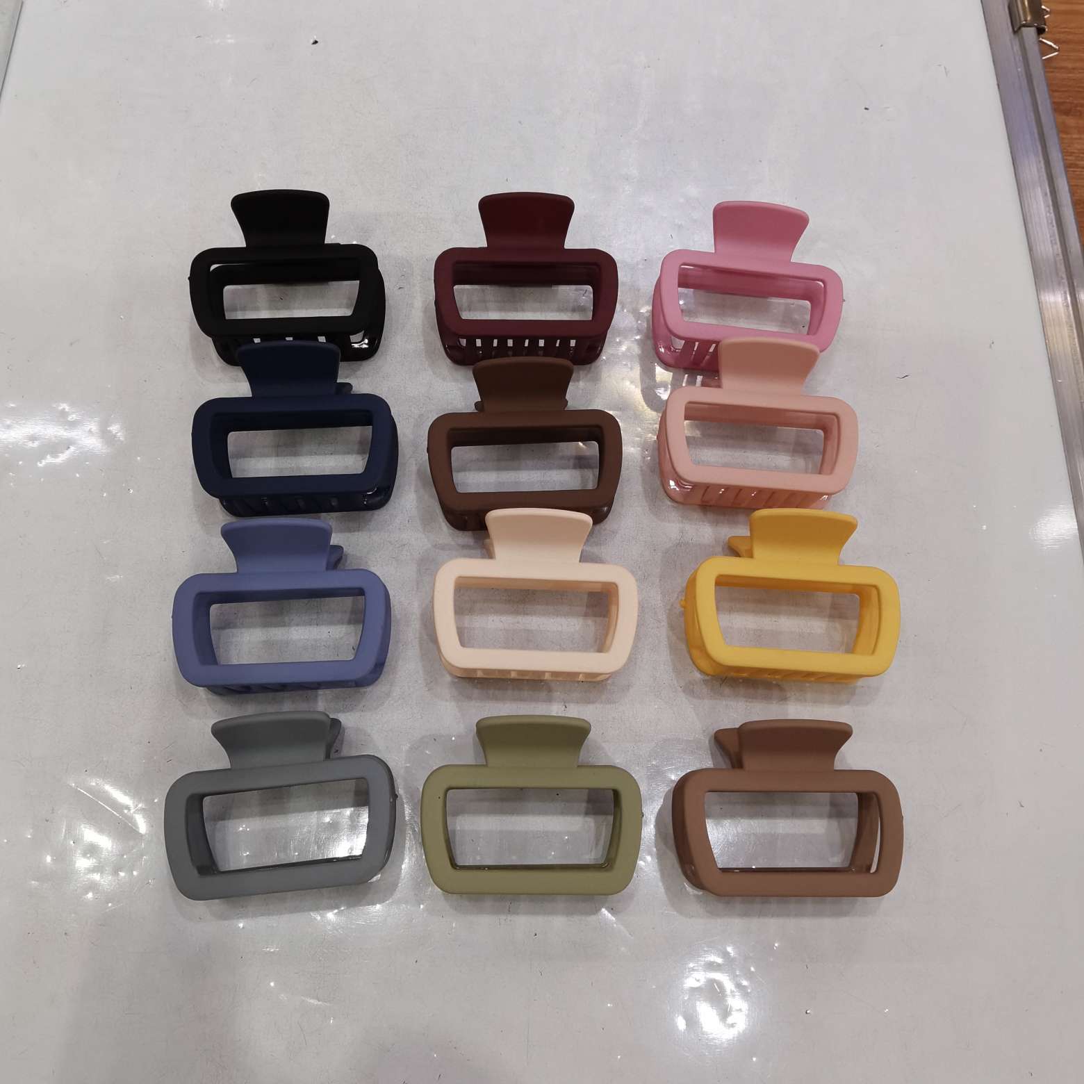 6 cm square mouth popular maca color rubber spring light six-color summer fresh and cute hair clip headwear detail image 5