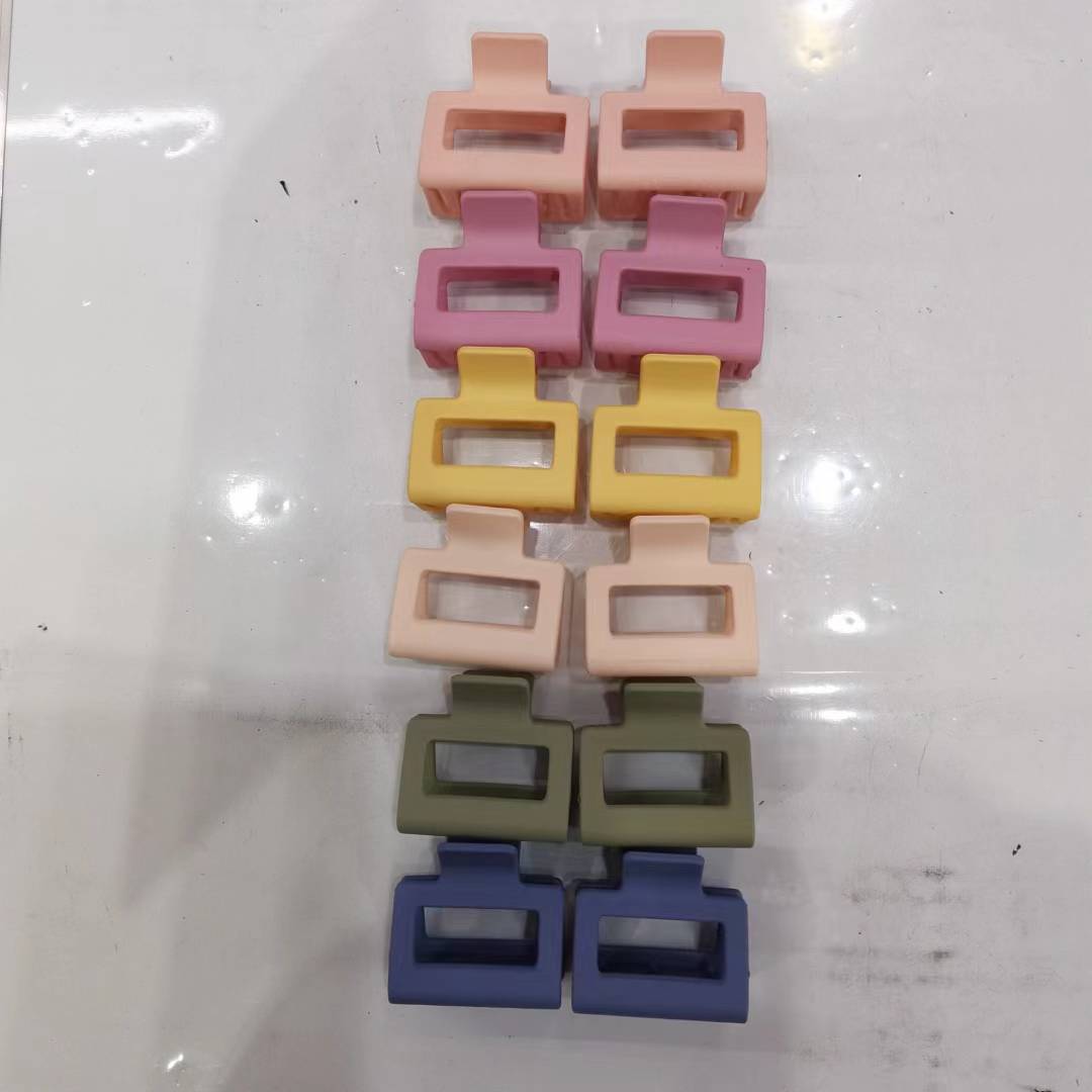 6 cm square mouth popular maca color rubber spring light six-color summer fresh and cute hair clip headwear detail image 3