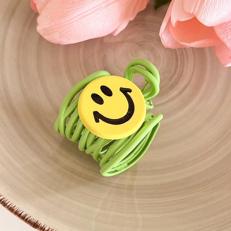2023新款发卡子多巴胺可爱笑脸高马尾发夹头饰ins后脑勺抓夹详情图9