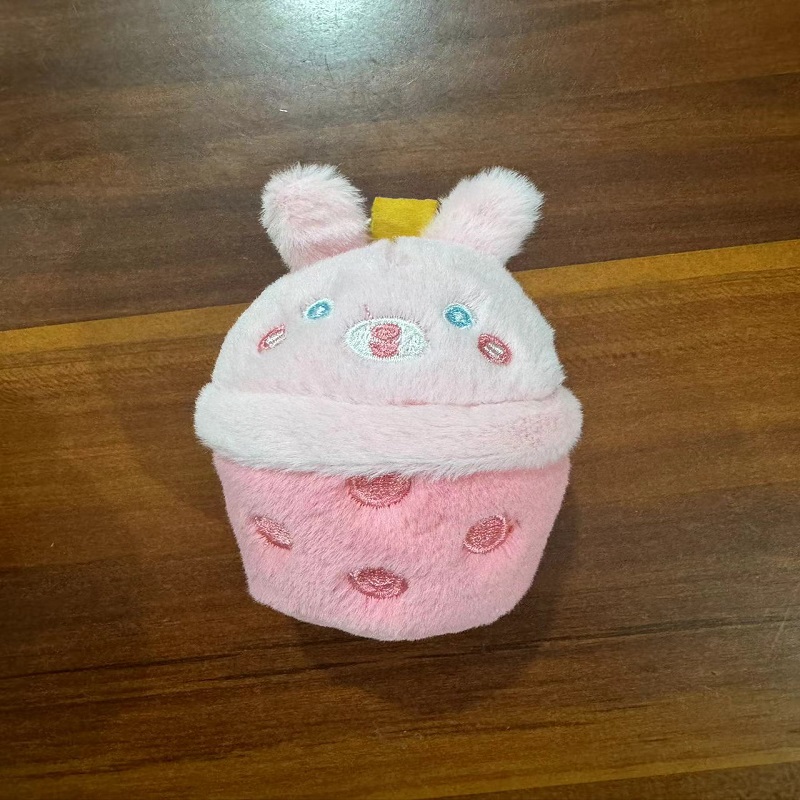 Plush toy pendants, small ice cream dolls, couple boys and girls schoolbag hanging accessories, wedding scattering gifts, plush toys details Picture