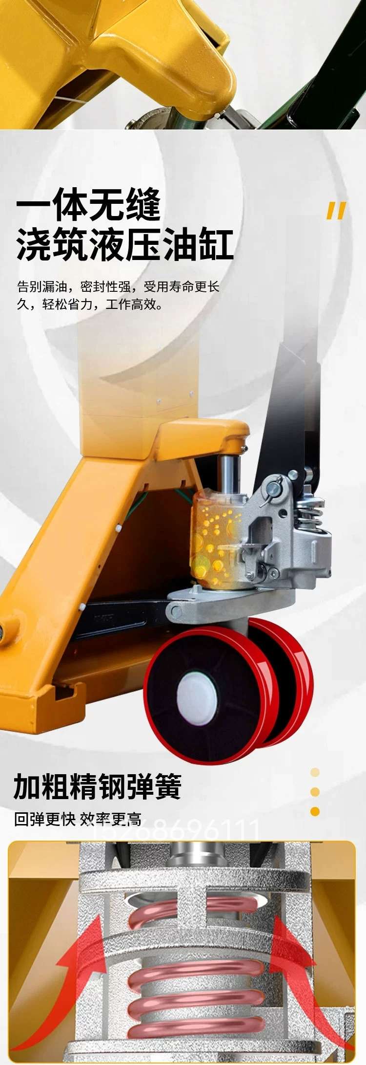 Manual hydraulic electronic scale for weighing floor cattle, forklift with printing, pallet truck weighing, trailer weighing, floor cattle detail image 6
