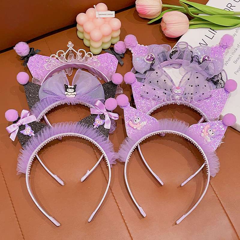 Kulomi headband Children's cartoon cute bow hair accessory girls' extremely high appearance level Exquisite hair binding accessory headband Application Scenario