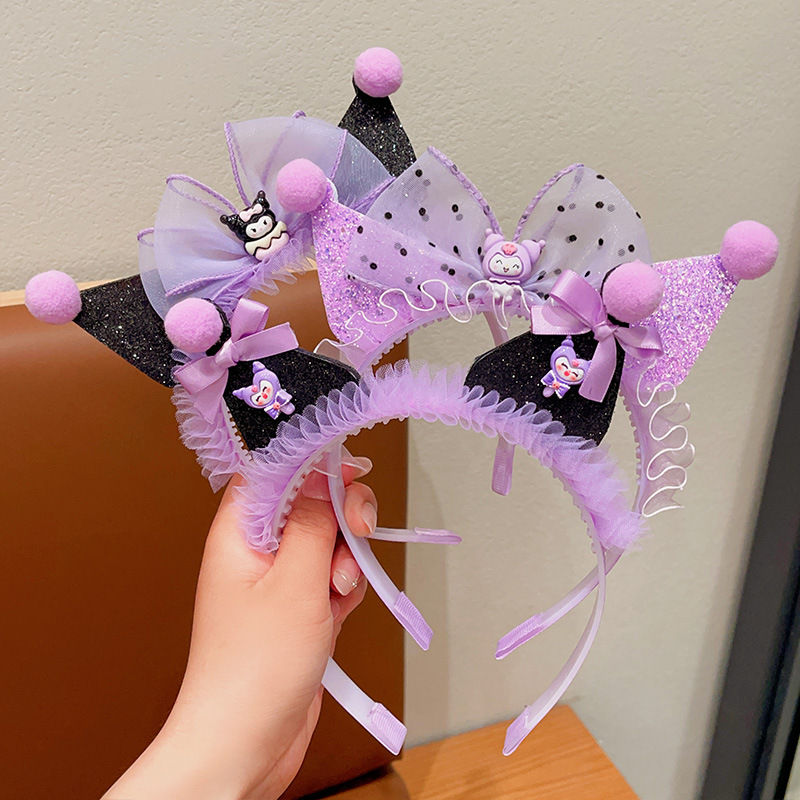 Kulomi headband Children's cartoon cute bow hair accessory girls' extremely high appearance level Exquisite hair binding accessory headband details Picture