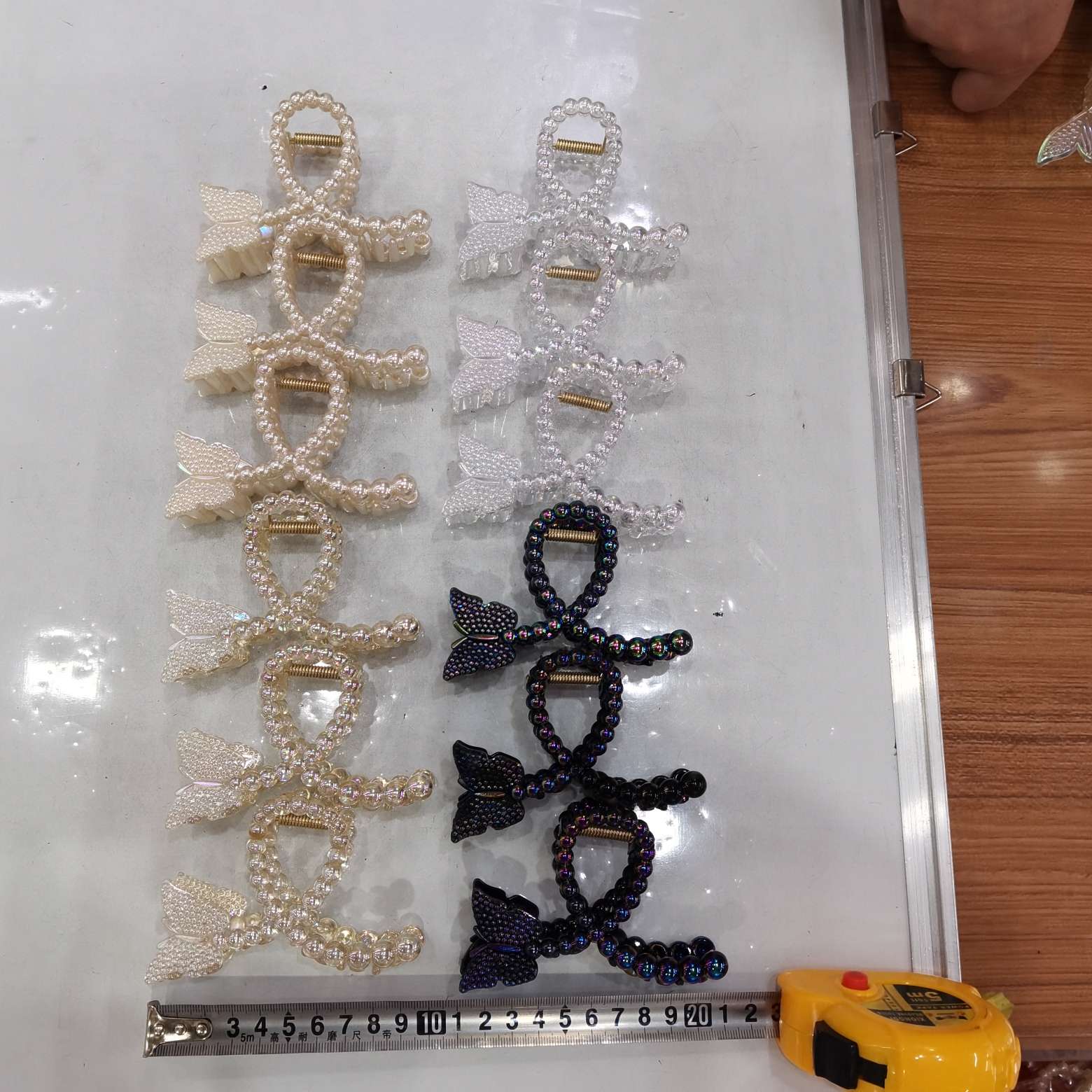 8 cm Mermaid Princess Pearl New cross-style Korean style hairpin for the back of the head, a high-end new headwear hairpin detail image 9