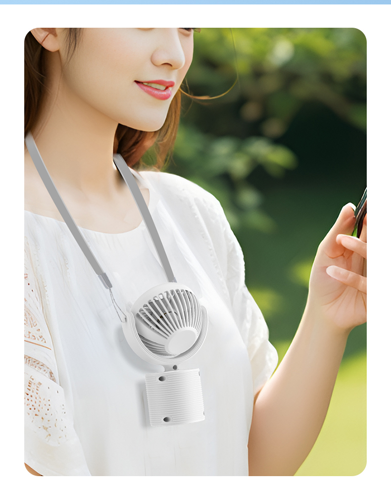 Desktop fan, handheld fan, neck-hanging fan, USB charging fan, small fan, mini fan pic 18