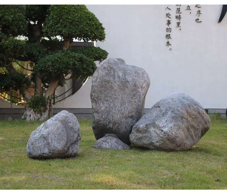 仿真石敢当泰山石室外化路冲镇宅庭院补角摆件空心玻璃钢石头道具详情图3