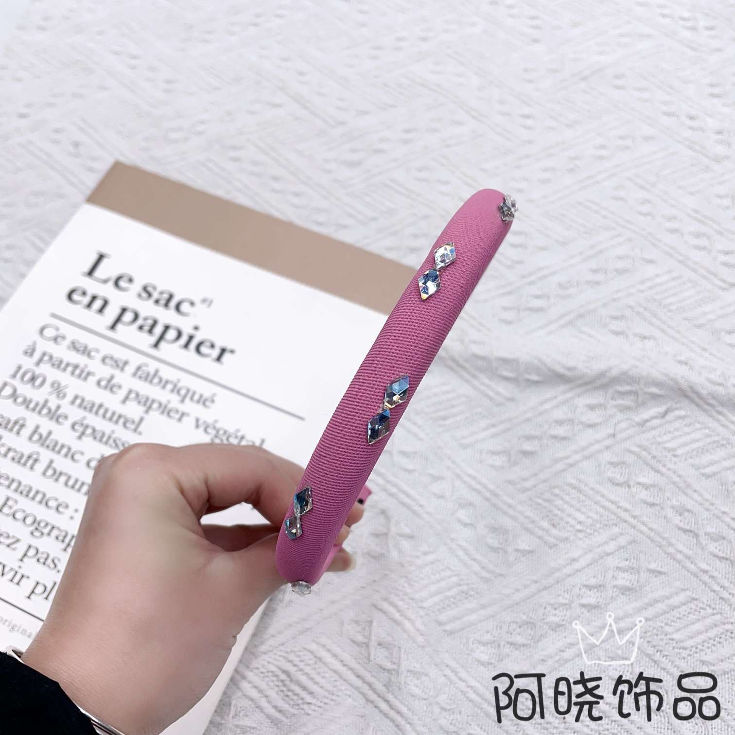 2024年款韩版潮流时尚百搭夏季百搭波浪珍珠发箍 女士头饰发饰饰品 发夹优雅气质发箍 韩版甜美简约发饰细节图