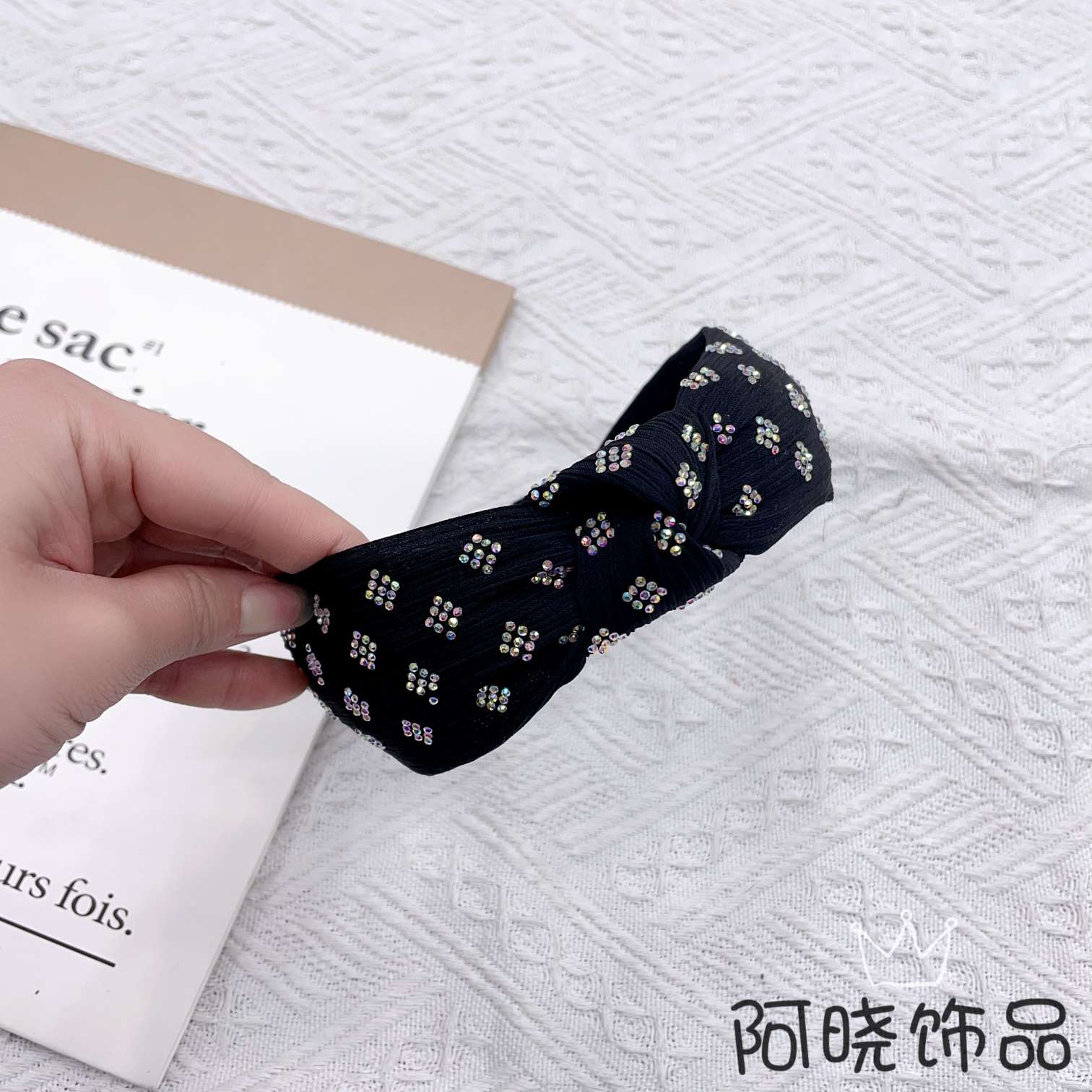 2024年款韩版潮流时尚百搭夏季百搭波浪珍珠发箍 女士头饰发饰饰品 发夹优雅气质发箍 韩版甜美简约发饰产品图