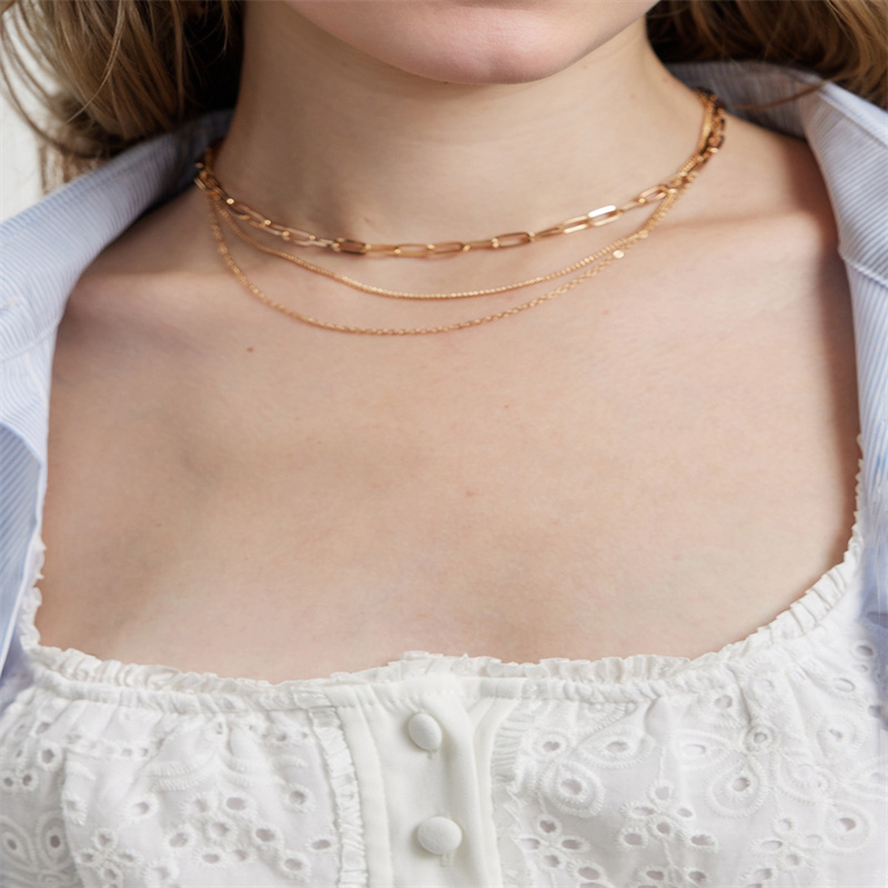 HQCMLA简约多联叠戴项链