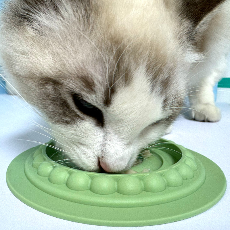 新款猫咪慢食垫防滑猫条缓食盘防噎慢食猫碗猫咪食具餐垫宠物用品