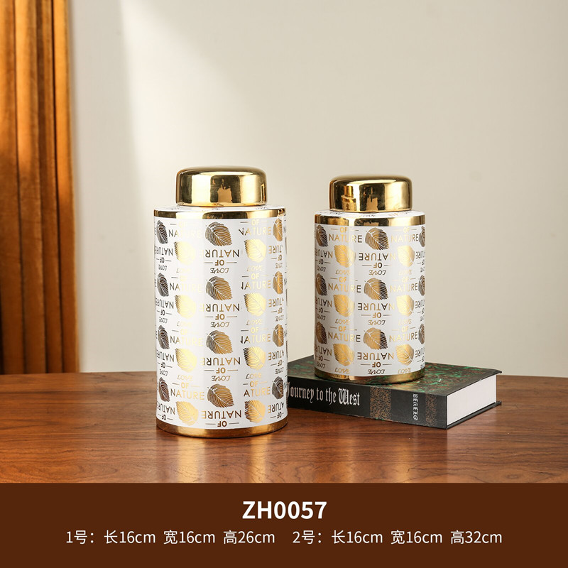 Ceramic ornaments, vintage military jars, open-mouthed large vases, model rooms, living rooms, hotels, and decorative flower vases details Picture