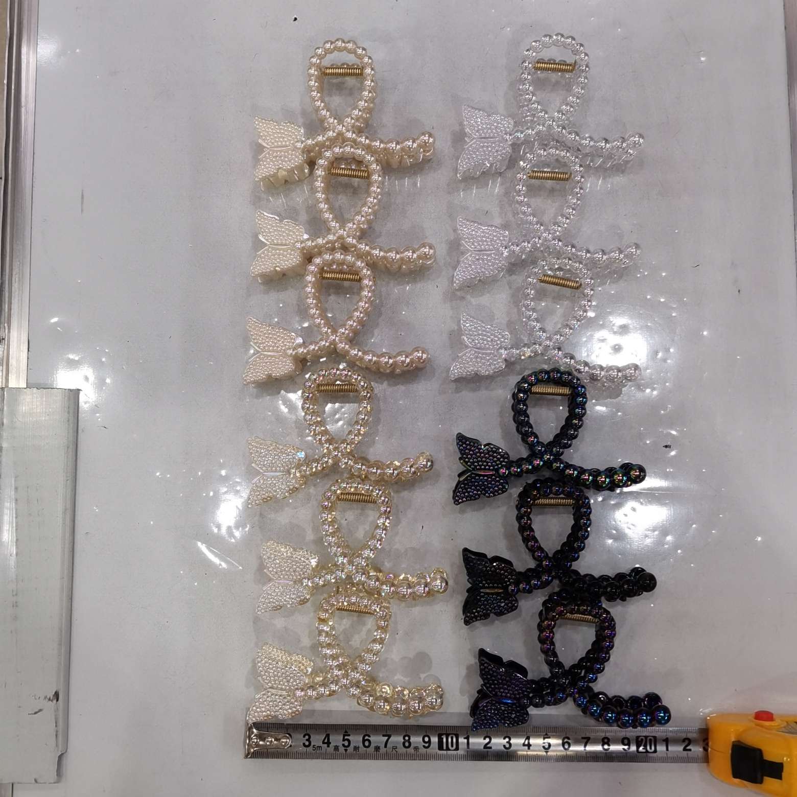 8 cm Mermaid Princess Pearl New cross-style Korean style hairpin for the back of the head, a high-end new headwear hairpin detail image 6