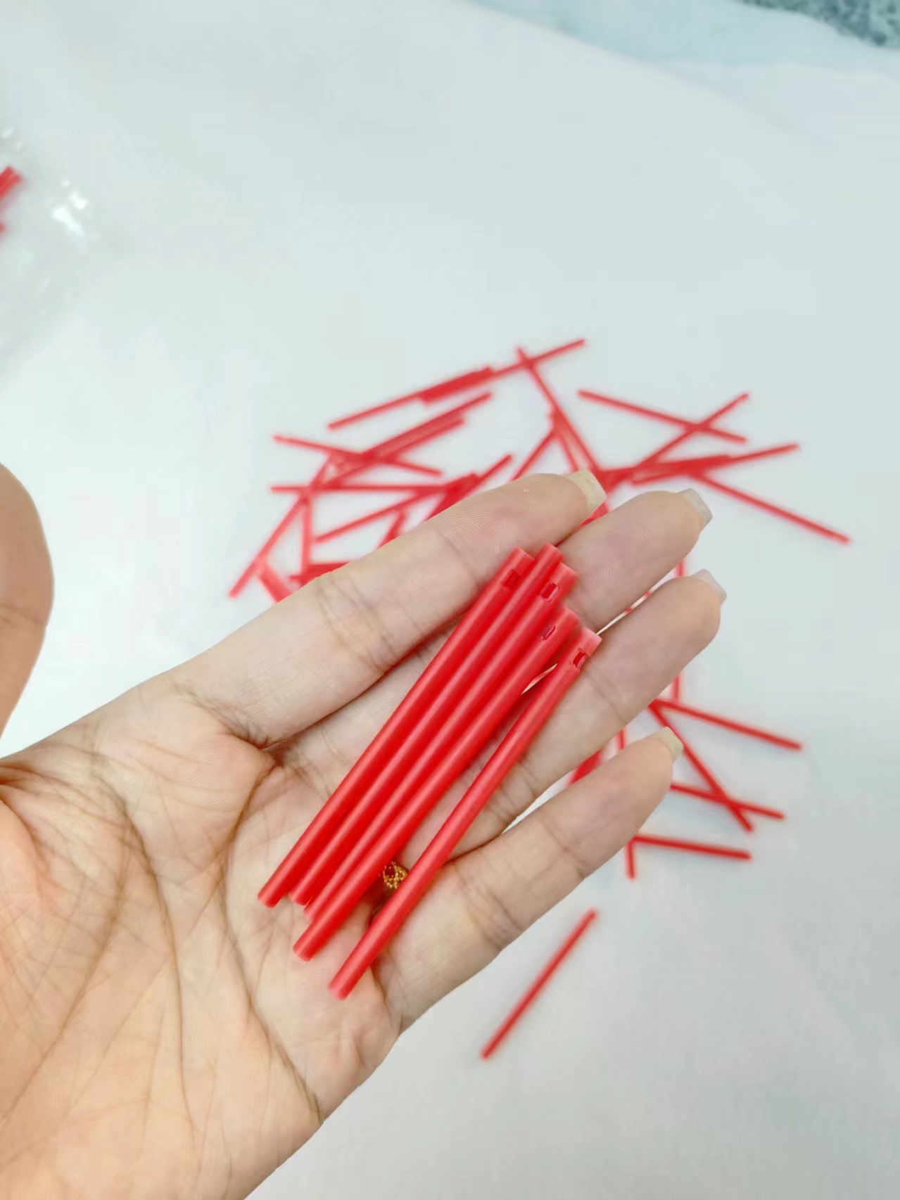 塑料PP管，线条长管，可定制不同尺寸，不同颜色，玩具配件管细节图