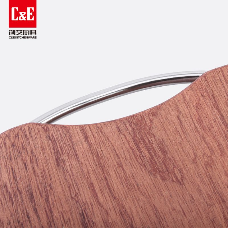C&E Creative Kitchenware's new product, the Sapele ebony round cutting board, is a household anti-corrosion and anti-mold round cutting board Item Picture