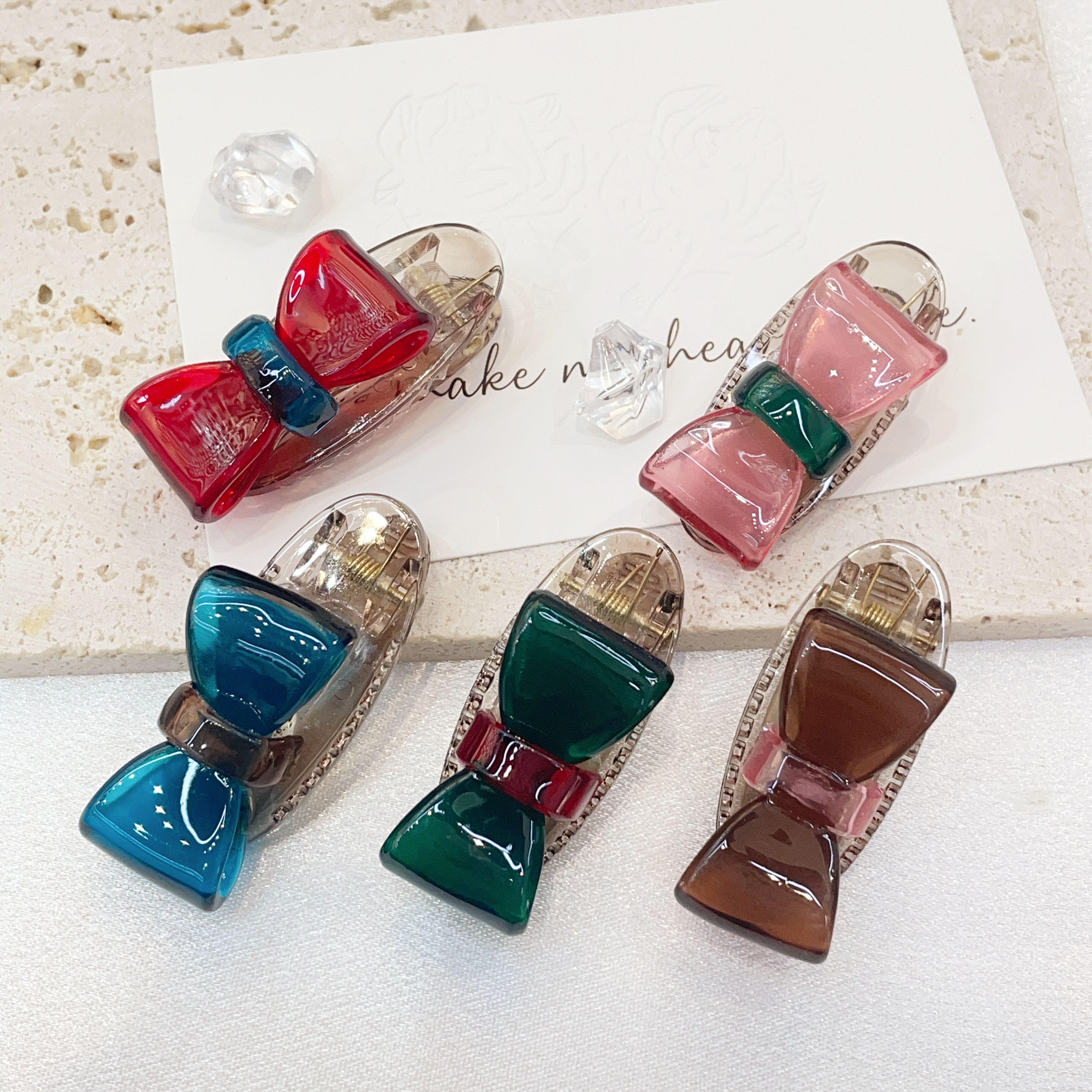 2024 New style acetic acid high-end atmospheric pressure clip, colorful headwear, girls' hair accessory, hair clip, exquisite acrylic clip