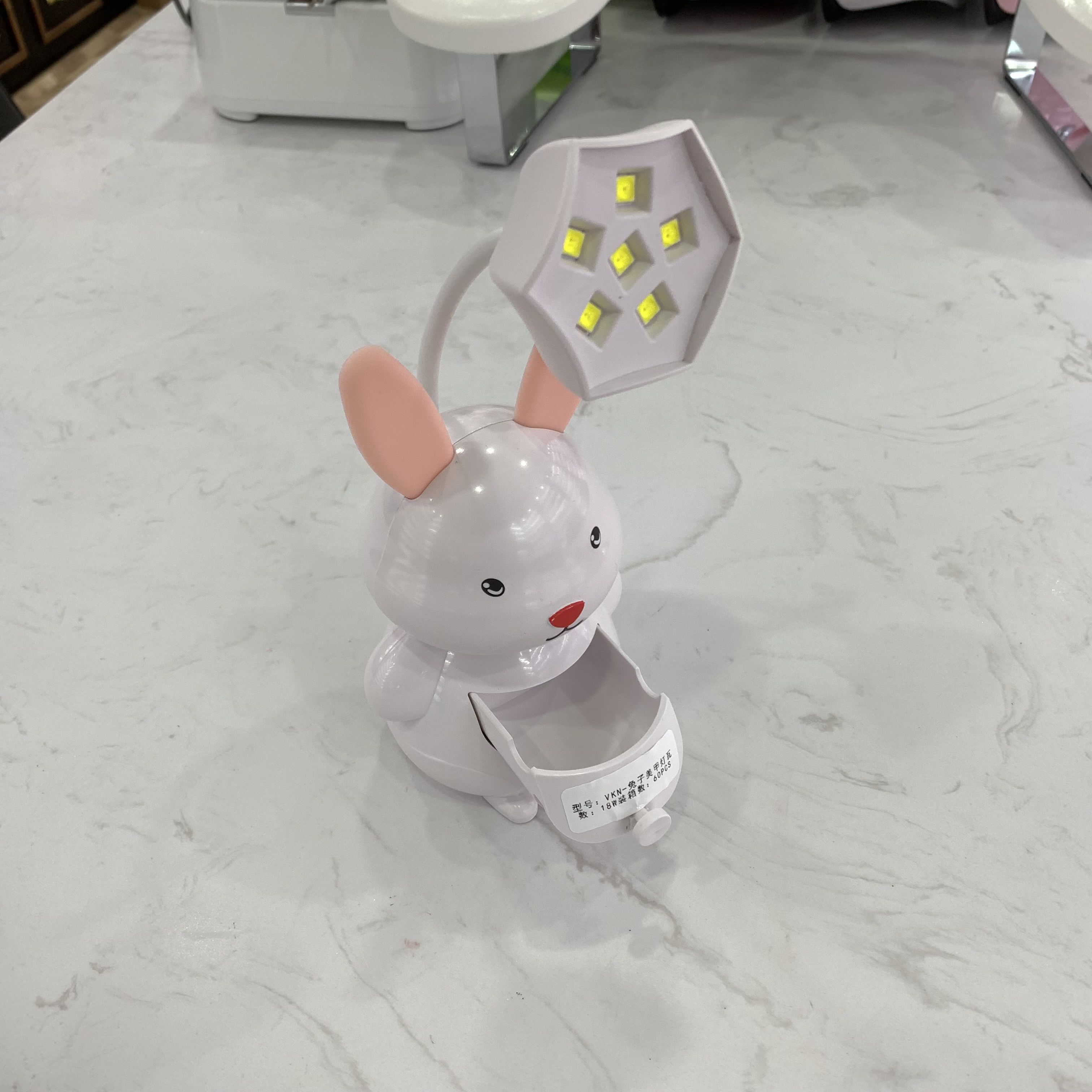 新款美甲光疗灯贴甲片穿戴甲美甲台灯兔子造型6颗灯珠甲油胶速干