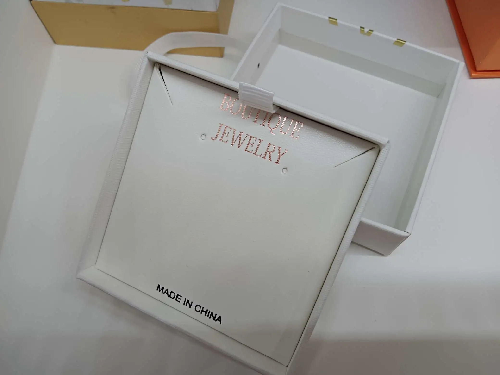 Jewelry box and jewelry tray integrated design, 6 pairs of stud cards dedicated packaging, pearl jewelry box, exquisite jewelry packaging, enhancing the grade, jewelry box, 6 pairs of stud cards packaging, pearl jewelry box detail image 2