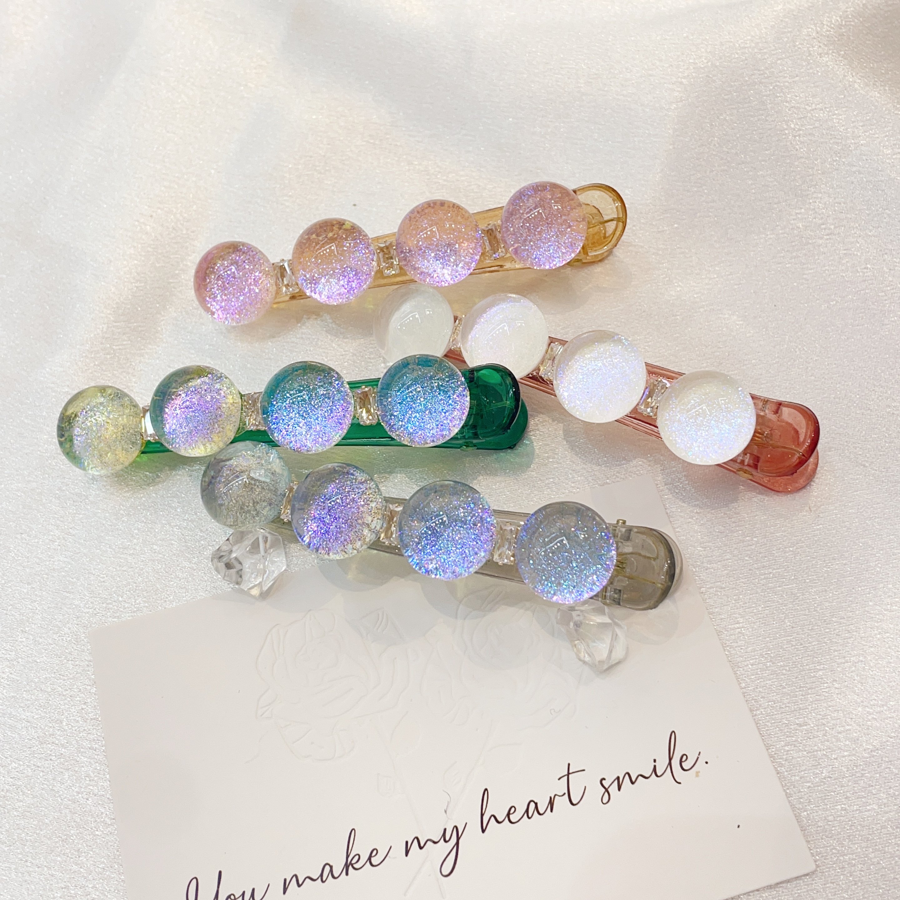 2024 New style acetic acid high-end atmospheric pressure clip, colorful headwear, girls' hair accessory, hair clip, exquisite acrylic clip Specification image