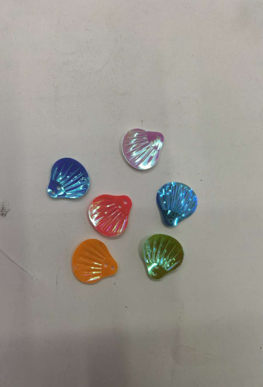 18X20 cream seven-color shell mixed color sequins, mixed jewelry accessories, Jincan 151 Specification image