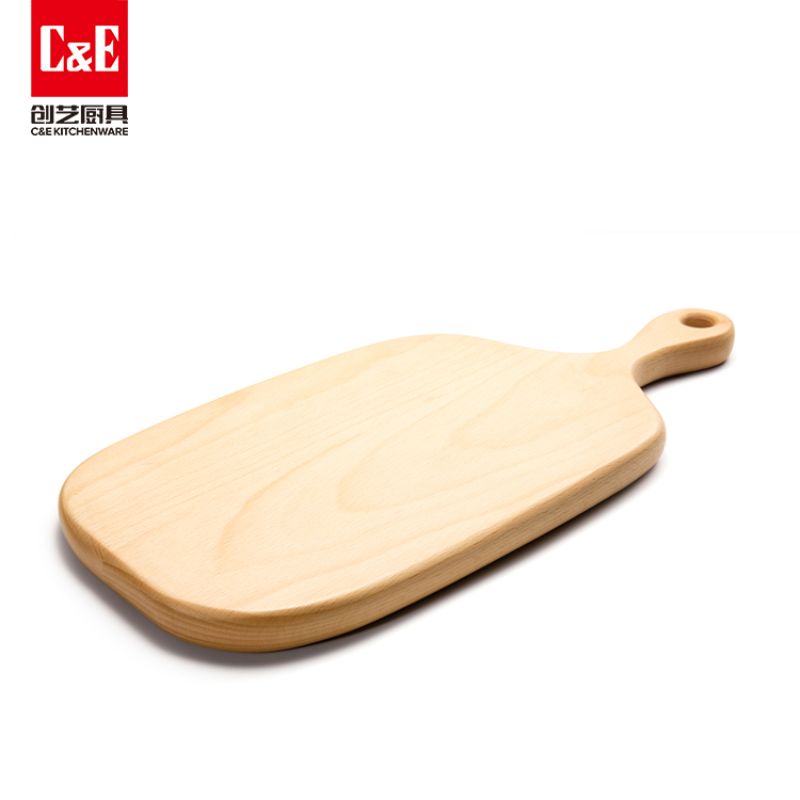 Yiwu Good Goods Mini Kitchen Cutting board, beech wood material, with handle -1003/19006 details Picture