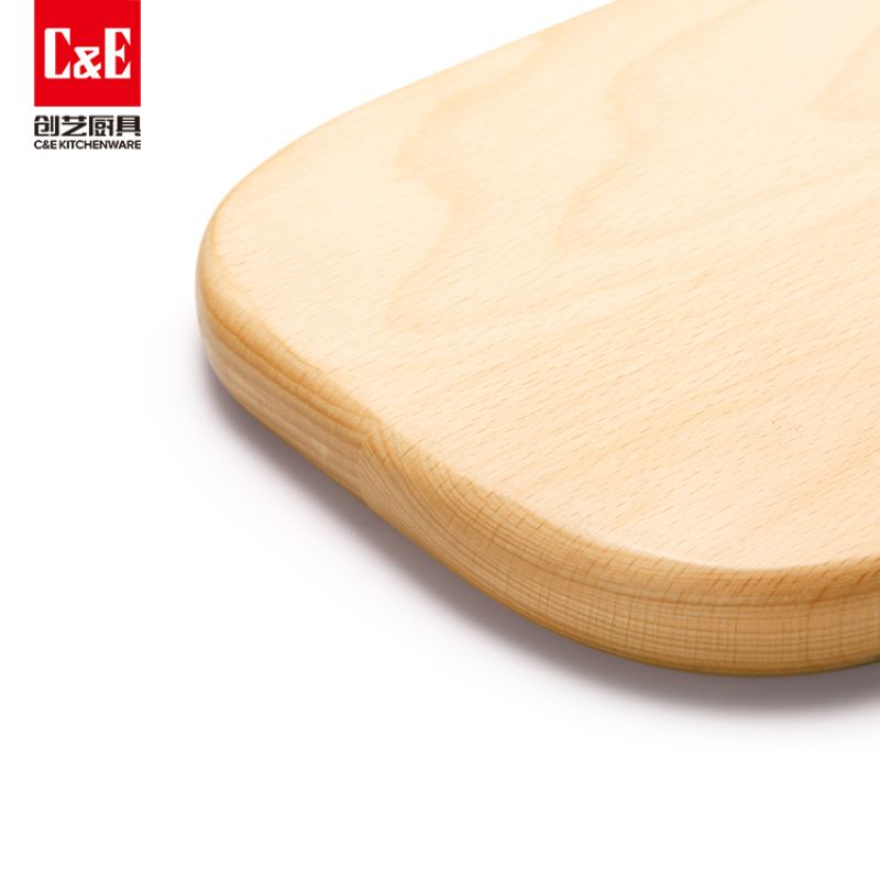Yiwu Good Goods Mini Kitchen Cutting board, beech wood material, with handle -1003/19006 Specification image