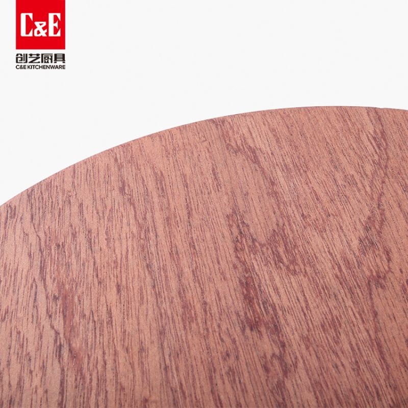 C&E Creative Kitchenware's new product, the Sapele ebony round cutting board, is a household anti-corrosion and anti-mold round cutting board Specification image