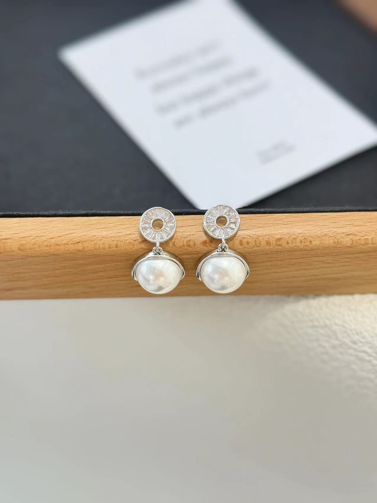米约时尚新品上市之珍珠系列吊坠耳环D一。1012珍珠耳环