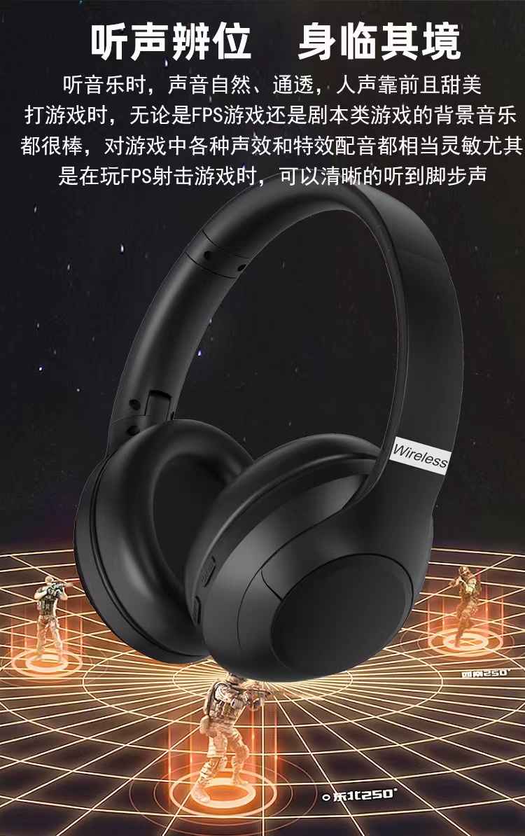 新款XB900头戴式蓝牙耳机 可折叠运动插卡收音耳机立体声无线耳机详情11