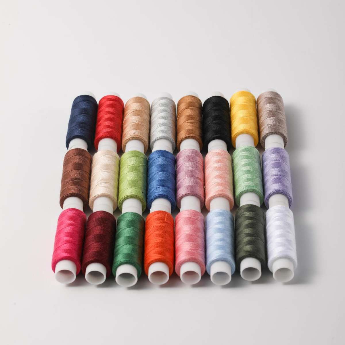 24色缝纫机线套装出口品质高端缝纫线家用蓝色缝衣线灰线小卷