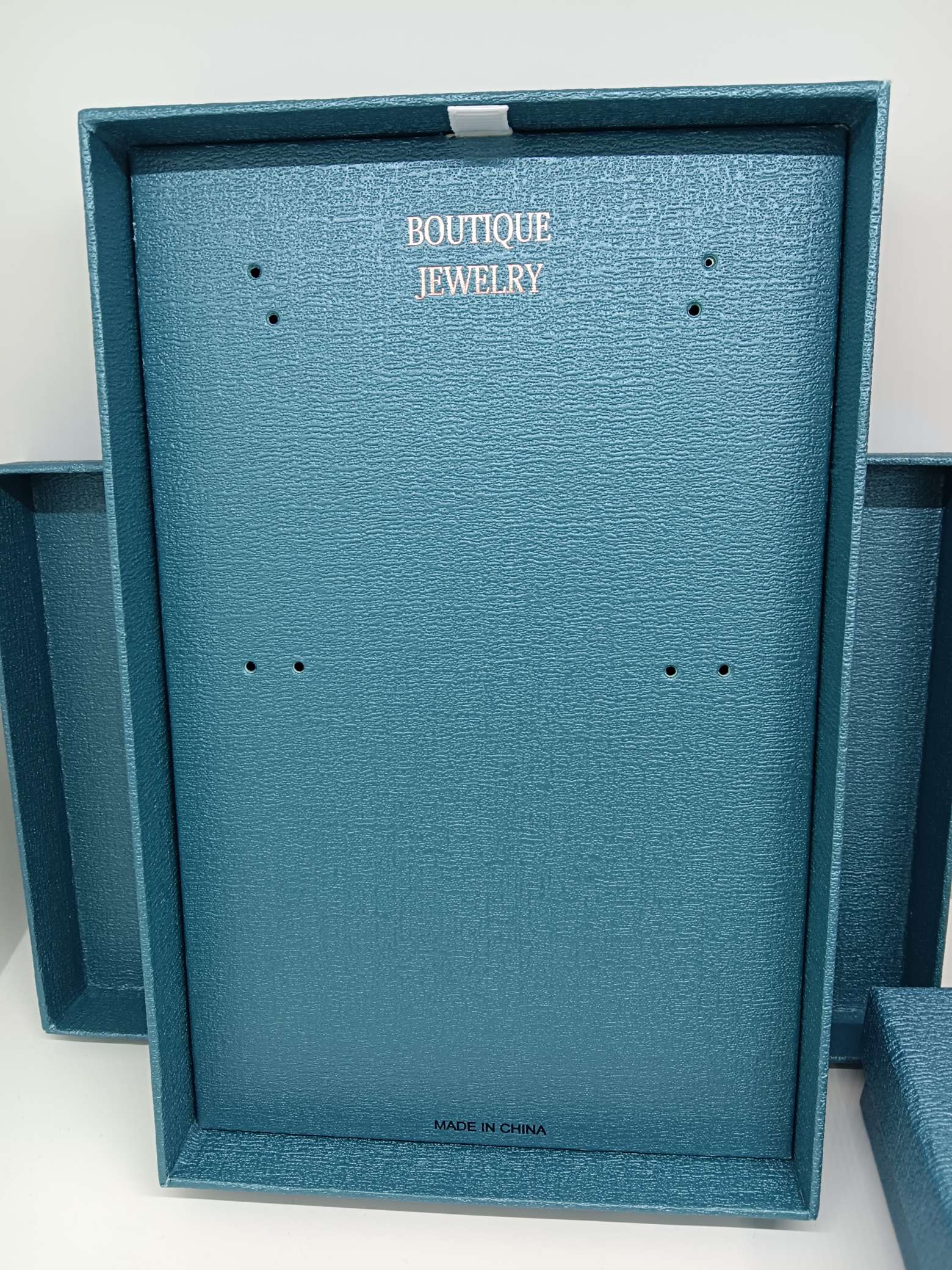 Pearl jewelry box, 6 pairs of stud cards, high-end jewelry packaging tray, elegant jewelry box design, exquisite stud display box packaging, pearl jewelry box Item Picture