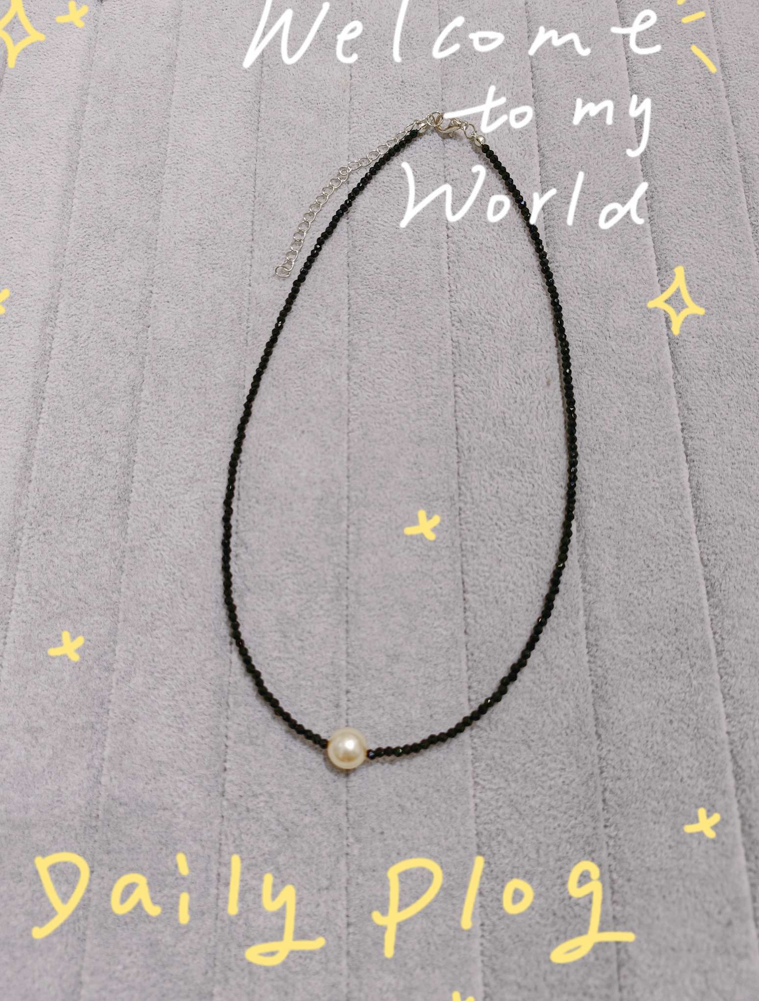 Pearl crystal necklace collarbone chain, light luxury and fashionable design accessory necklace, pearl necklace accessory detail image 5