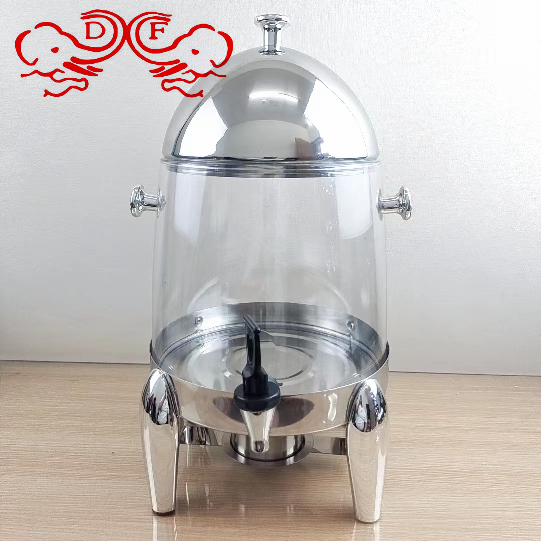DF68390不锈钢咖啡鼎酒店自助果汁桶牛奶鼎饮料机带龙头透明DF TRADINGHOUSE 