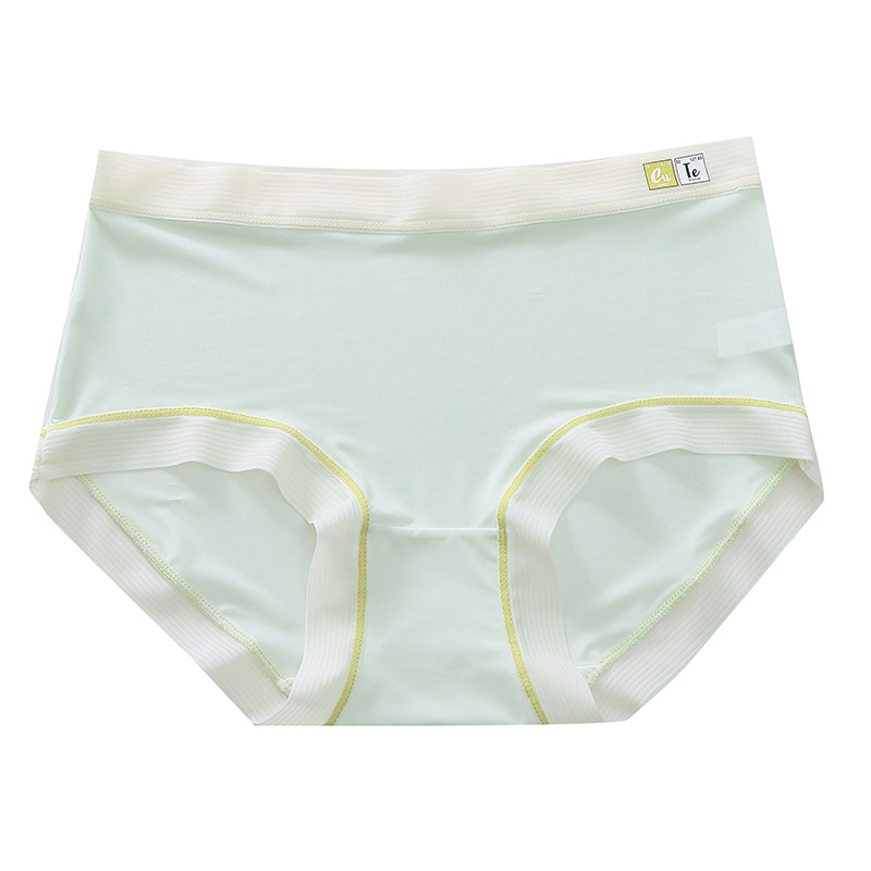 Comfortable and breathable naked sexy quick drying breathable mid-waist underwear for girls cute candy color one-piece women's briefs Item Picture