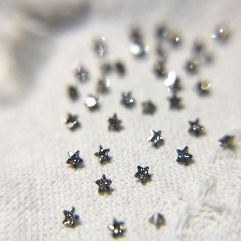 Five-pointed star zircon plated base bare stone nail drill phone case decoration DIY accessory Specification image