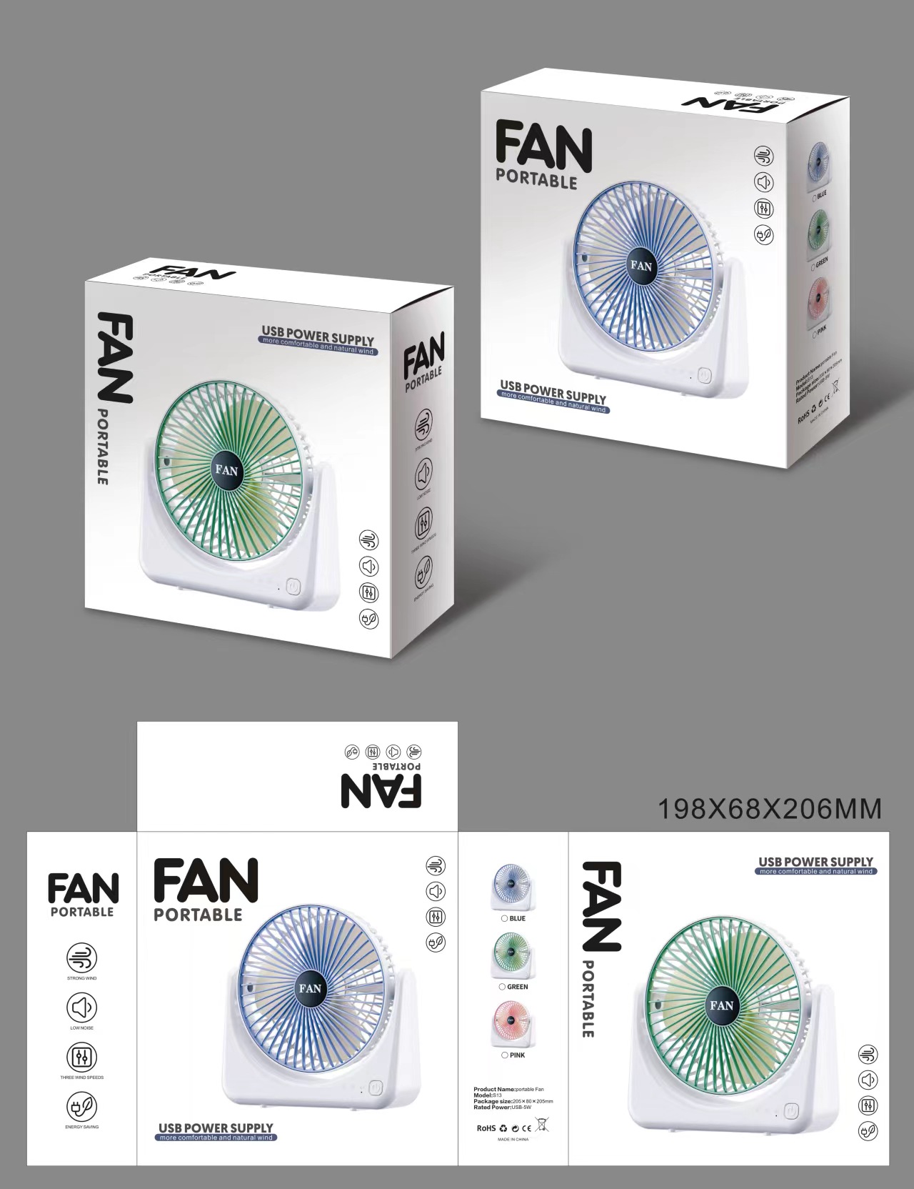 桌面小风扇学生宿舍usb充电办公室桌上小型电风扇台式电扇新款usb充电风扇详情图13