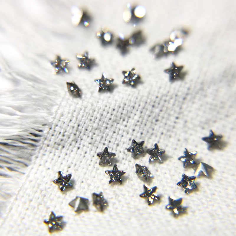 五角星锆石镀底裸石美甲钻手机壳装饰DIY配件