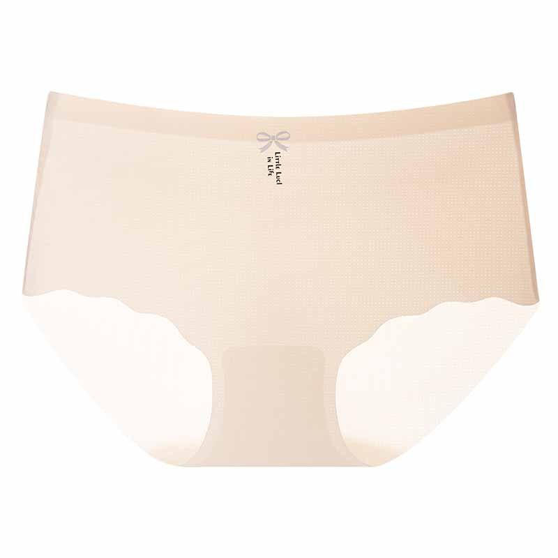 Seamless underwear women summer thin one piece ice silk underwear women mid-waist peach hips little girl briefs female wholesale Item Picture