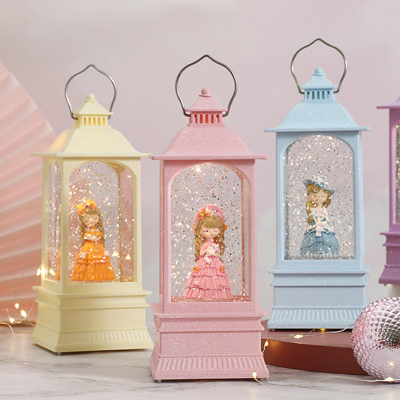 Creative and cute birthday gifts for little girls: Pastoral Princess music box, snowflake crystal ball, music box, and scene decorations for children's gifts