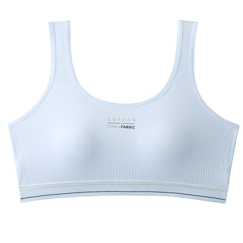 Underwear for girls in junior and senior high school development, fixed shoulder straps, fixed cup sizes, girls' bras, comfortable and breathable vests Item Picture
