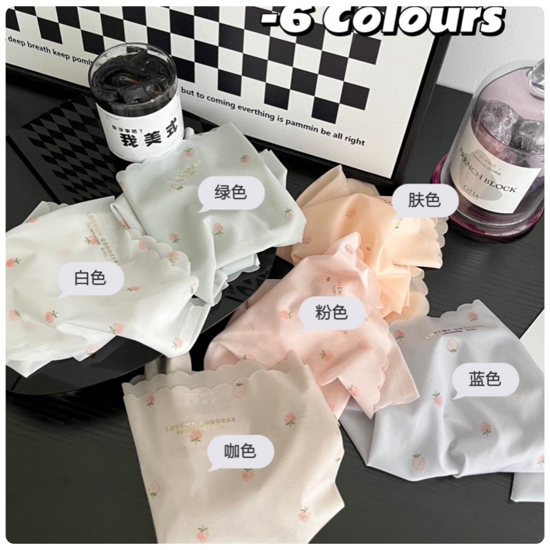 Six sets of strawberry summer ice silk ultra-thin seamless girls underwear waist breathable skin friendly women triangle shorts Application Scenario
