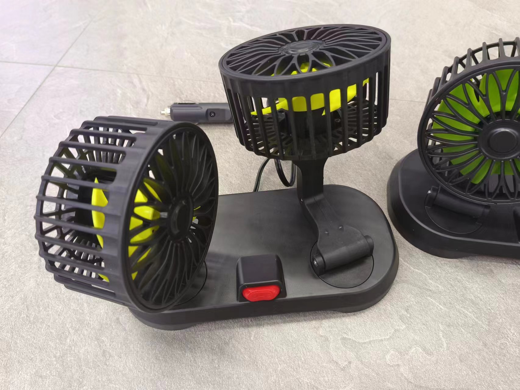 Car fan 24V big truck 12V car general dual-head fan package car cooling large wind electric fan Application Scenario