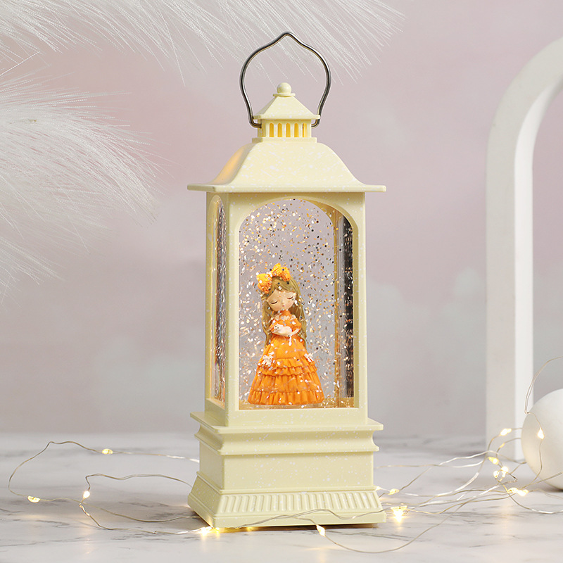 Creative and cute birthday gifts for little girls: Pastoral Princess music box, snowflake crystal ball, music box, and scene decorations for children's gifts Item Picture