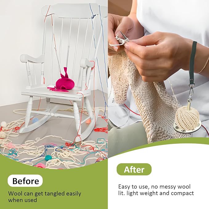 DIY Yarn stringer Amazon Portable Wrist Yarn Holder wooden portable Wrist yarn stand wooden products Item Picture