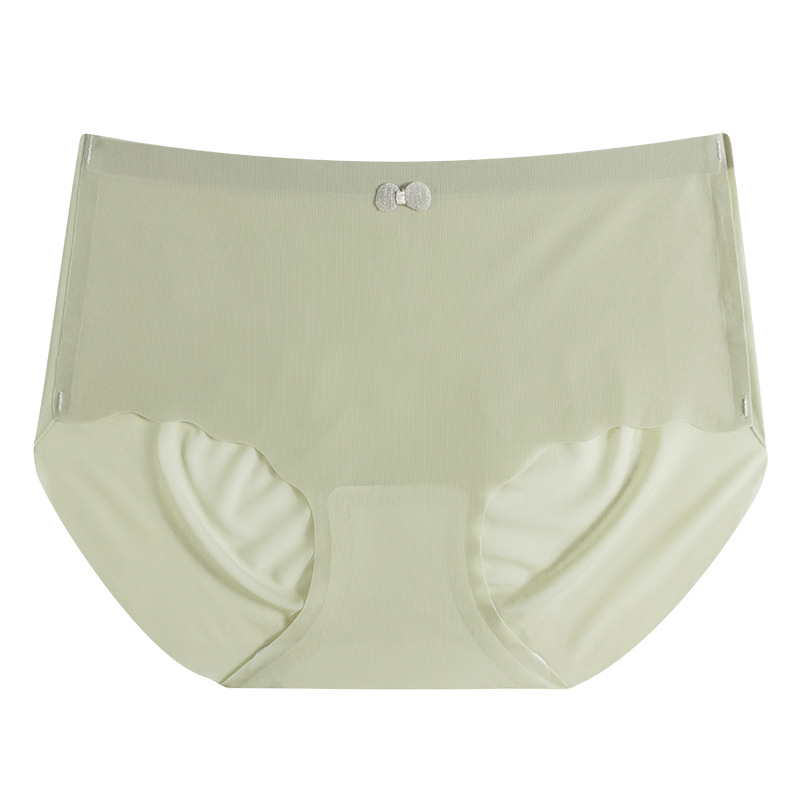 Women's seamless underwear women's summer thin one-piece ice silk underwear mid-waist peach hips little girl briefs female wholesale Item Picture