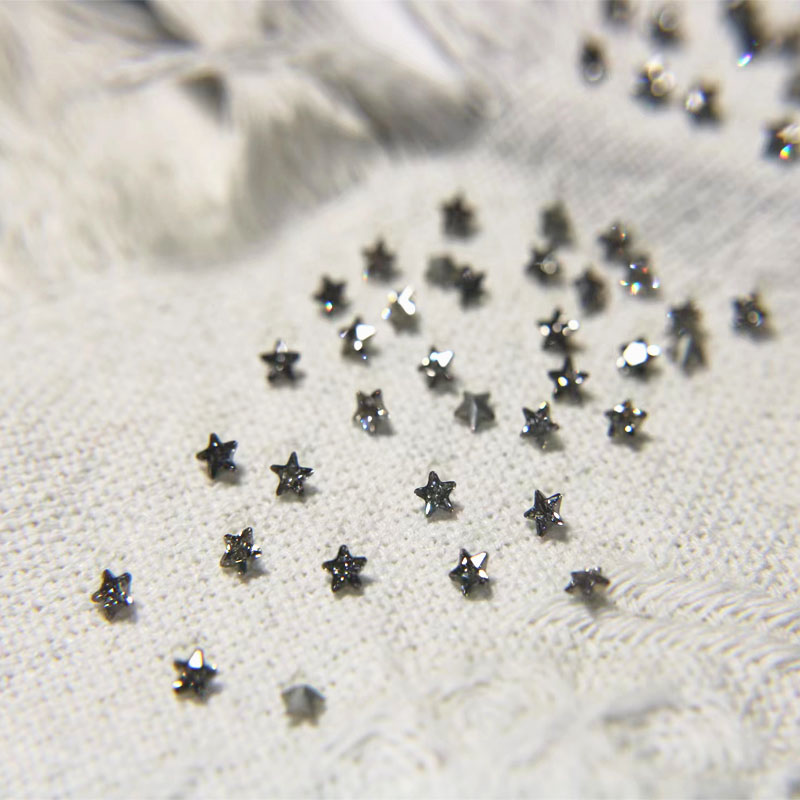 Five-pointed star zircon plated base bare stone nail drill phone case decoration DIY accessory details Picture