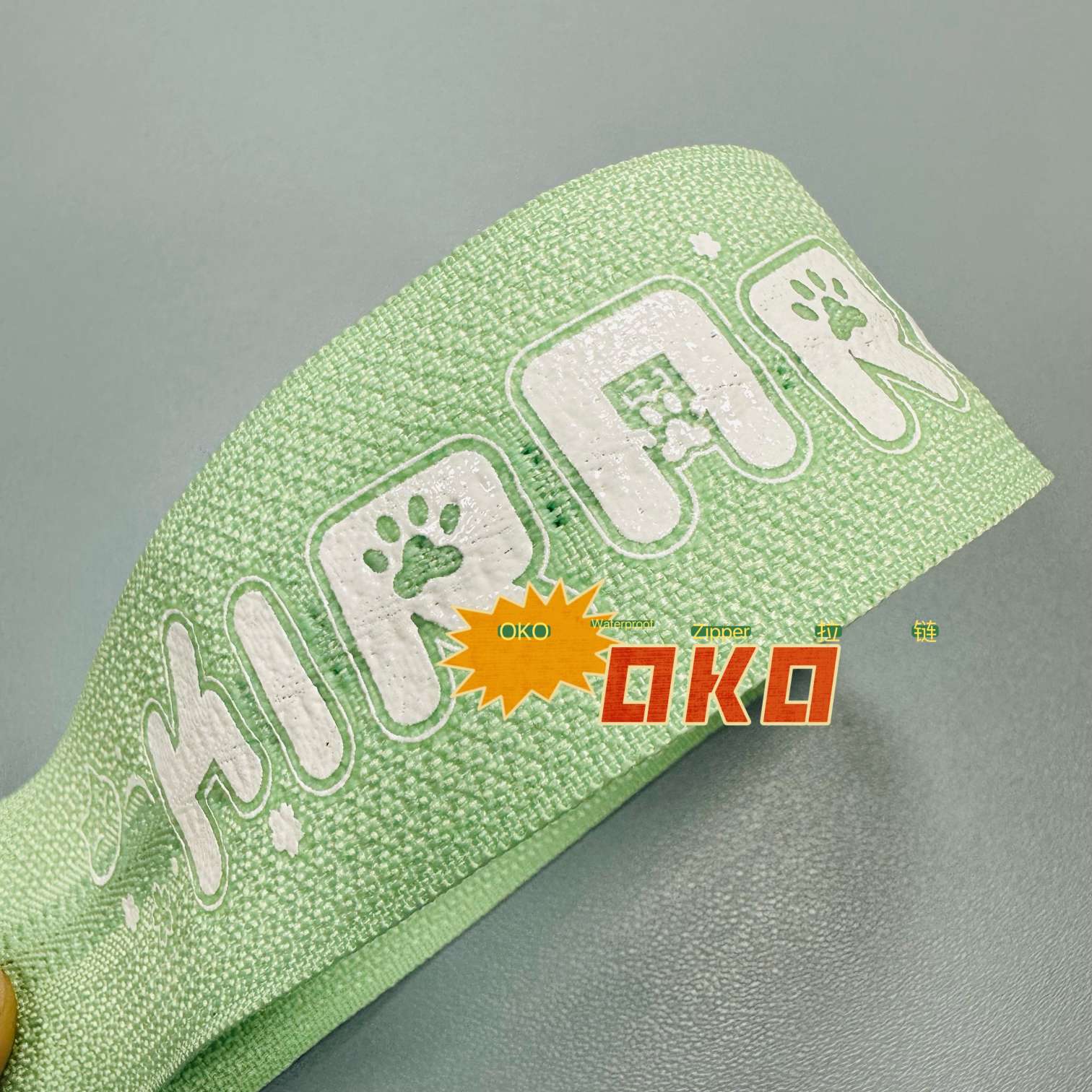 自产自销OKO特殊定制高端防水拉链细节图